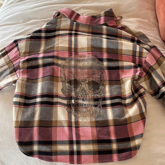 Hipchik Couture Flannel with skull on back - Picture 1 of 4